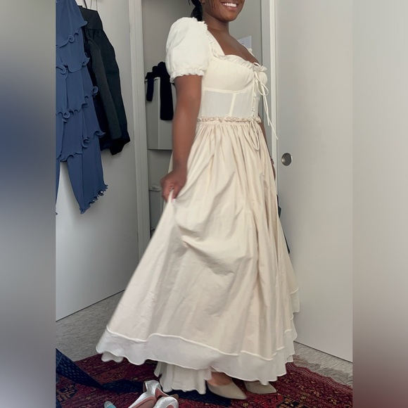 Rosie Assoulin Garten Party Ruffled Cotton-blend Maxi Dress - Picture 2 of 3